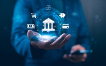 Businessman use smartphones with digital technology for online banking, mobile banking, shopping, payments, bank accounts, transfers, credit cards, financial management, and global online business.